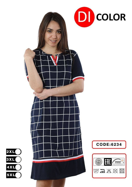 Сукня жіноча, трикотаж, м.6234 (Р: 2XL-5XL ), в упаковці 4 штуки №327963 - Romeolife SE544