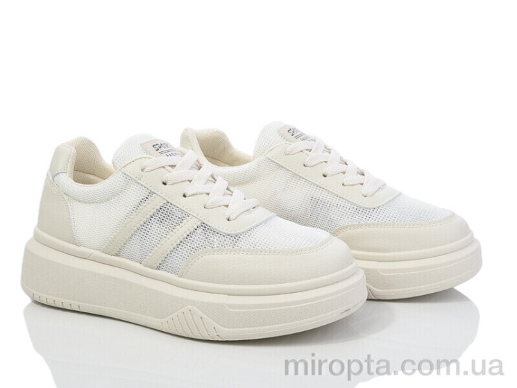 Кросівки 03-2 beige р: 36-41, в упаковці: 8 пар, купити тільки гуртом - 1044139