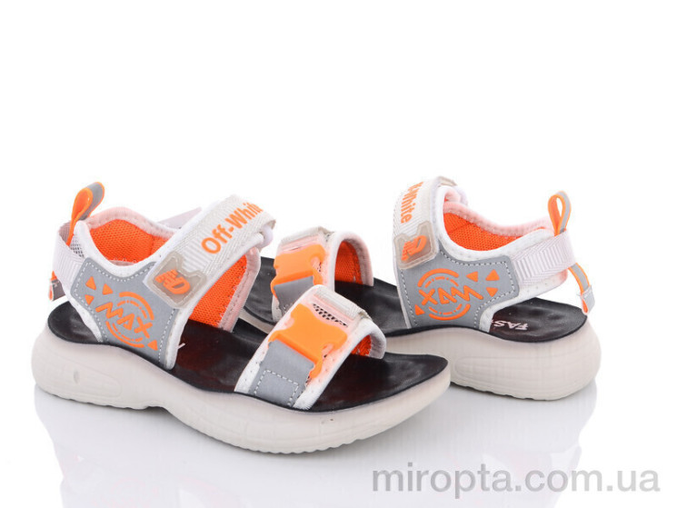 Сандалі DL47(B10) grey-orange р: 26-31, в упаковці: 6 пар, купити тільки гуртом - 823026