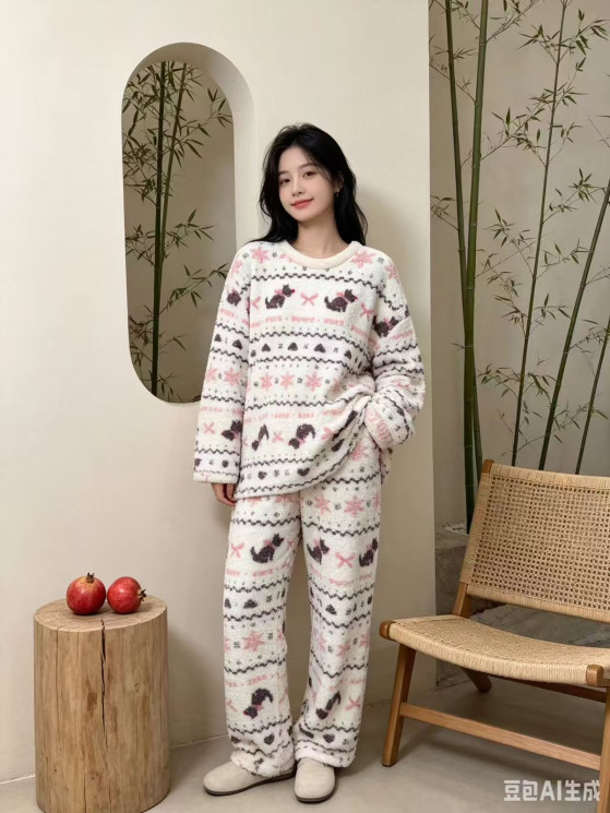 Піжама жіноча махра м.2287.7 (Розмір:XL-2XL) в упаковці 2 штуки №764374 - Ekaterina