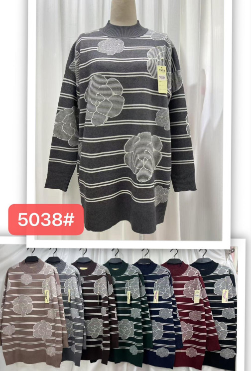 Светр жіночий кашемір м.5038 (р.56-60) мікс кольорів в упаковці 5 штук №759080 - Cute WE3128
