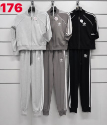Спортивний костюм жіночий Adidas "176" двохнитка (р: 42,44,46,48,50) 3 кольори, в упаковці 5 шт. №381503