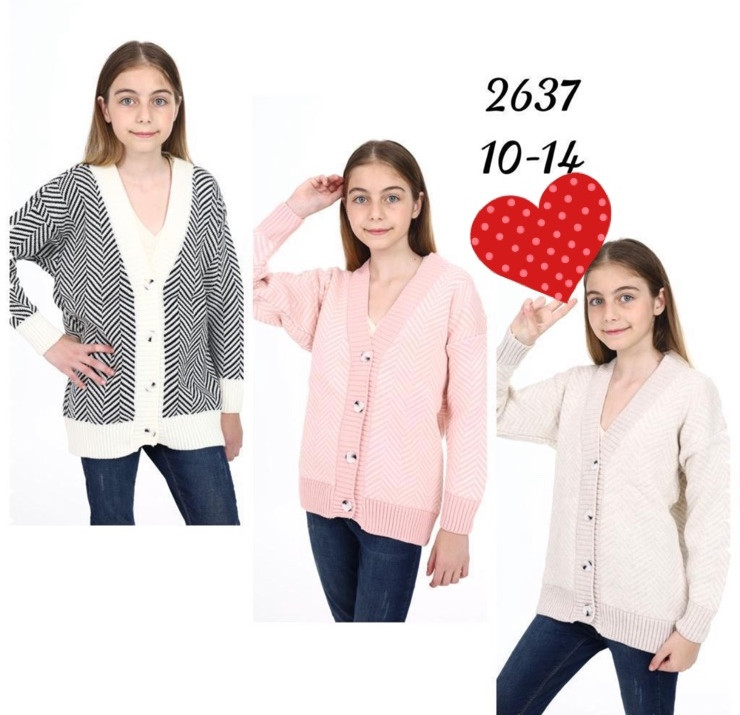 Кофта дитяча, трикотаж, м.2634 (р: 11-16 років ), 3 кольори, в упаковці 3 шт. №334510 - Ezra 1054/1055