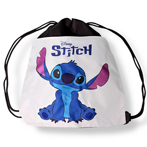 Дитяча сумка-рюкзак для спортивної форми та взуття "Стич Stitch" Колір: Чорний м.25-49 (Розмір:35*40 см) №754438 -  Amsterdam HR277