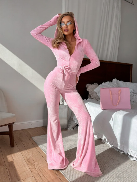 Комбінезон жіночий з ефектом пуш-ап, велюр м. 612 (р. XS-S, M-L, L-XL) №412338 - 