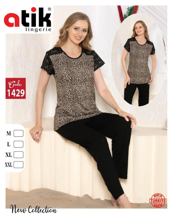 Піжама жіноча, бамбук, м.1429 (розмір: M-2XL), в упаковці 4 штуки №341945 - Karahan HR1930