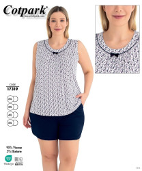 Домашній костюм жіночий "17319" віскоза (р: 2XL,3XL,4XL,5XL)  в упаковці 4 шт. №364609