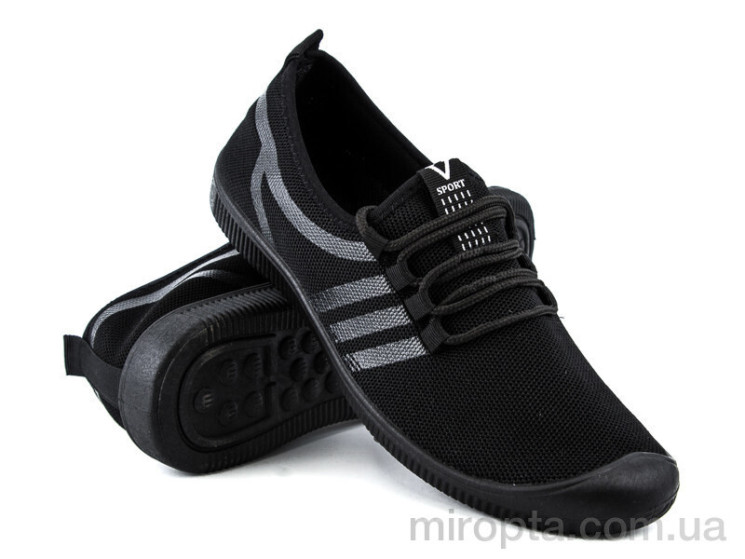 Кросівки 64-21 black р: 40-45, в упаковці: 6 пар, купити тільки гуртом - 308707
