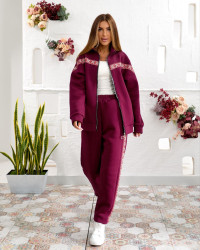 Костюм жіночий з орнаментом, тринитка пеньє з начосом, м. 4075 (р: 48-50, 52-54) №717725