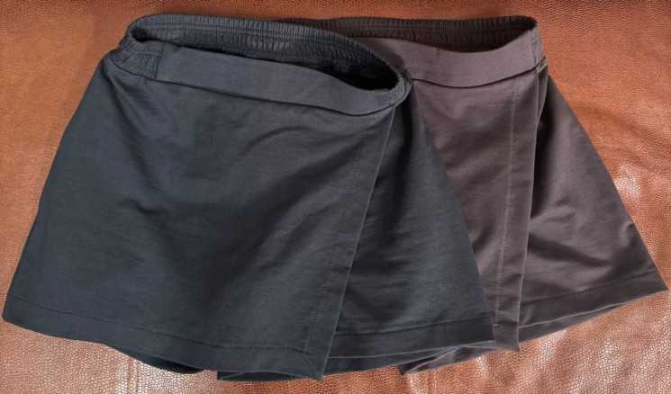 Шорти-спідниця жіночі, трикотаж, м. 182.2 (р: S, M, L, XL) коричневий №711535 - Umon GOL1454 м. 182.2