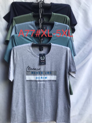 Футболка чоловіча, трикотаж, м.А77 (р. XL–5XL), мікс кольорів, в упаковці 10 штук №325730