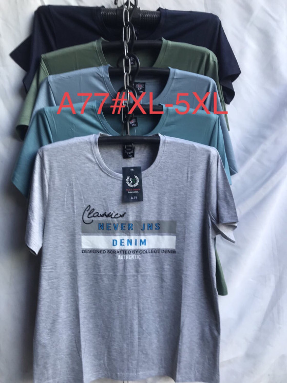 Футболка чоловіча, трикотаж, м.А77 (р. XL–5XL), мікс кольорів, в упаковці 10 штук №325730 - Iris BG/PO436