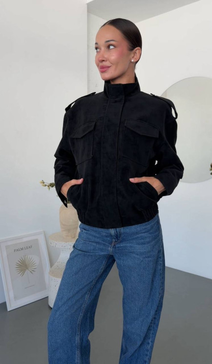 Куртка жіноча з лаконічним дизайном, фактурна екошкіра з ефектом Vintage м. 8910 (р: S, M, L) №829291 - 