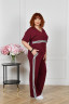 Костюм жіночий вільного крою зі смужками, трикотаж двонитка м. 3790 (р. 48-50, 52-54, 56-58, 60-62, 64-66) бордо №412294 - 