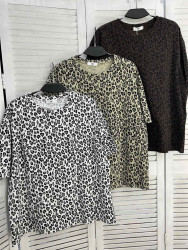 Футболка жіноча "2258" котон (р: one size) 3 кольори, в упаковці 5 шт. №385907