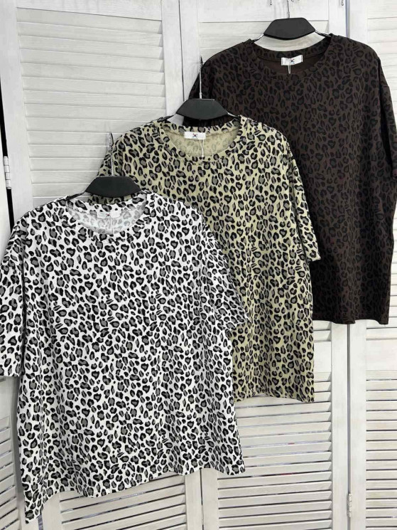 Футболка жіноча "2258" котон (р: one size) 3 кольори, в упаковці 5 шт. №385907 - Mercury SE927