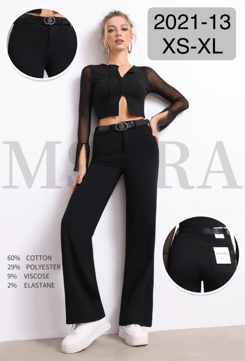 Джинси жіночі фларе м.2021-13 (р: XS-XL) в упаковці 6 штук  №756612 - UNO2Uva SER1864