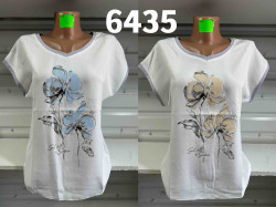 Футболка жіноча "6435" (р: 48-56) 2 кольори, в упаковці 5 шт. №368471