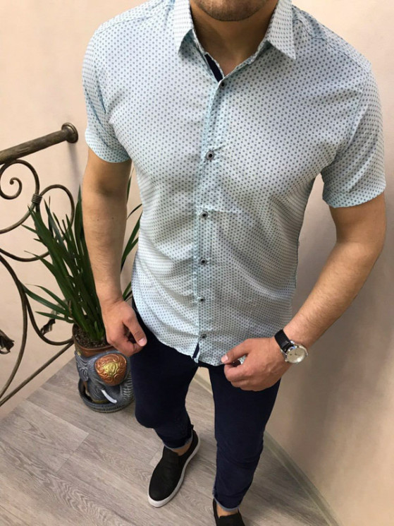 Сорочка No Brand р M-3XL Чоловіча R91 green - NikNumbers SE1041-1042