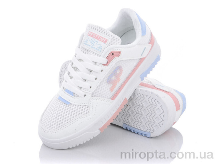 Кросівки 203-33 white-pink р: 36-40, в упаковці: 8 пар, купити тільки гуртом - 763926