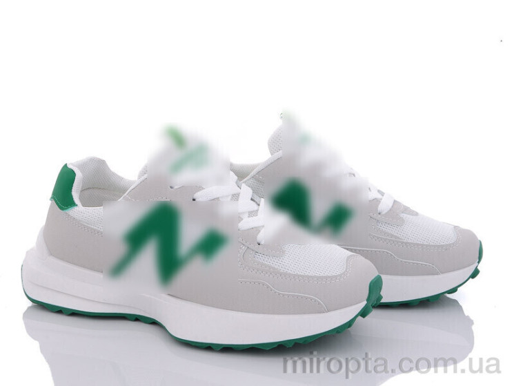 Кросівки 176-8(176-24) white-green р: 36-40, в упаковці: 8 пар, купити тільки гуртом - 862336