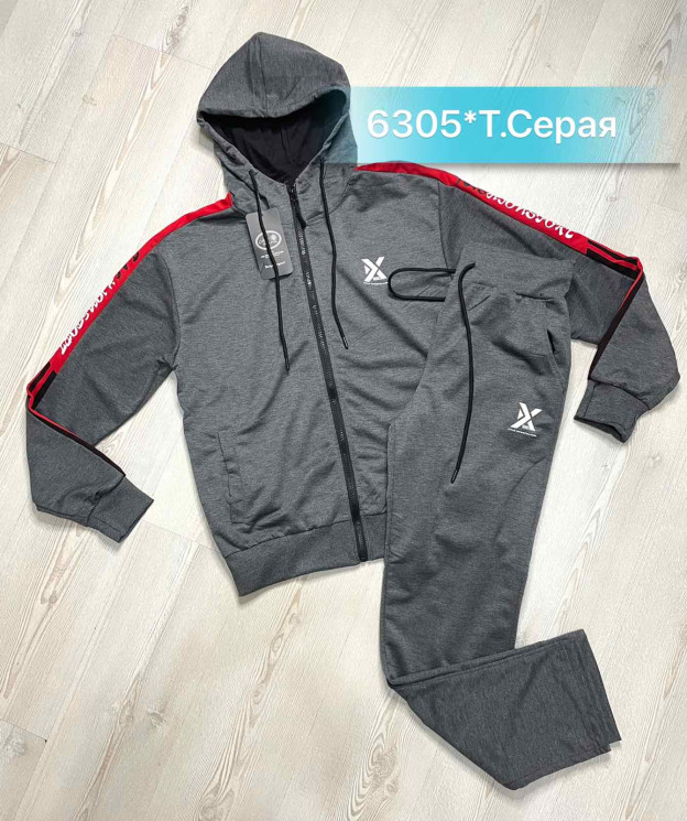 Спортивний костюм чоловічий "6305" двухнитка (розмір: 48-56) в уп 5 шт, 3 кольори №600001 - NikolayNolen