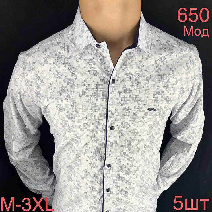 Сорочка чоловіча Paul Semih стрейч котон  м.650  (р: M-3XL) в упаковці 5 штук №753796 - Nadiyka BG/PO2161-2162