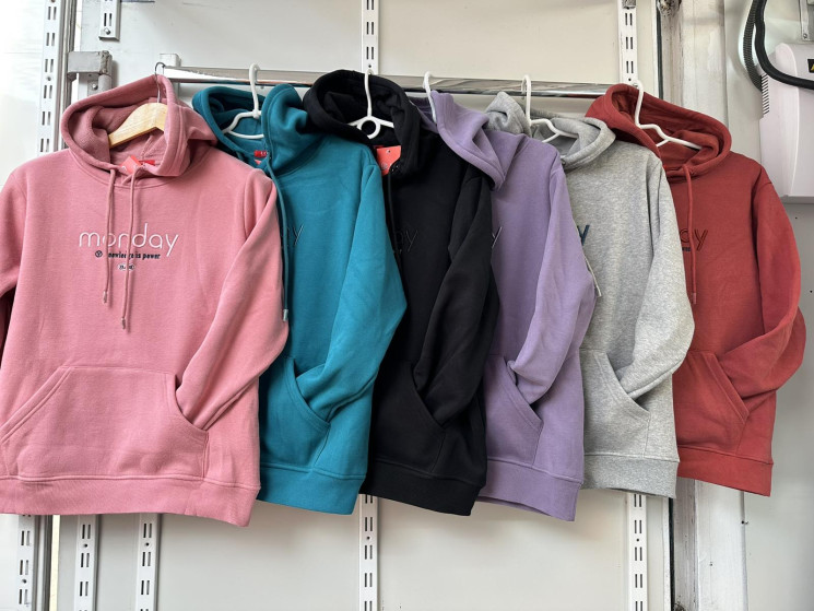 Худі жіночий лакоста на хутрі (Розмір: ХL-2XL) 6 кольорів, в упаковці 5 шт №750511 - 
