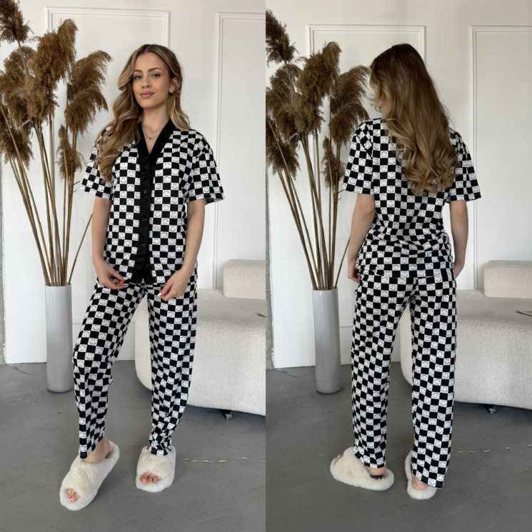 Костюм домашній жіночий, котон-спандекс м.7197 (р: M, L, XL, XXL) №809770 - 