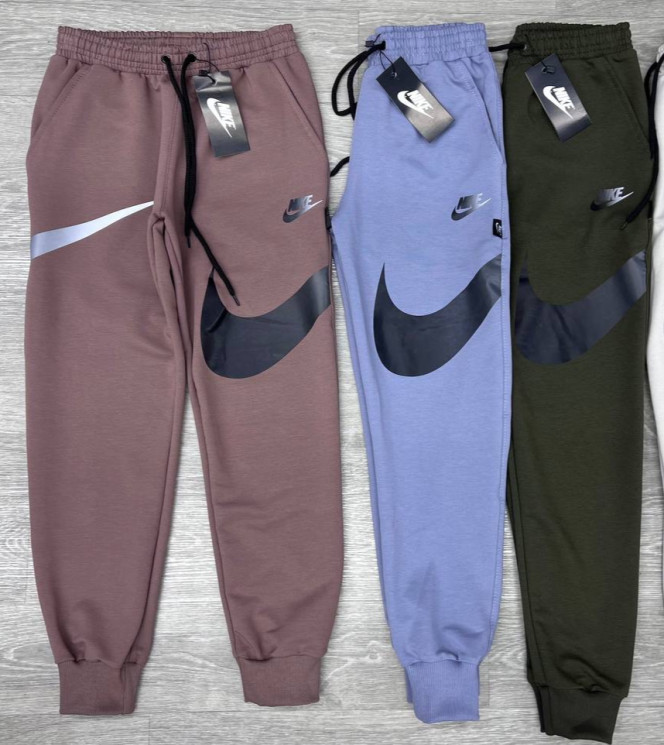 Спортивні штани дитячі Nike, двохнитка, пеньє "86-2" (р: 8-12років) 3 кольори, в упаковці 5 шт. №358377 - Spider