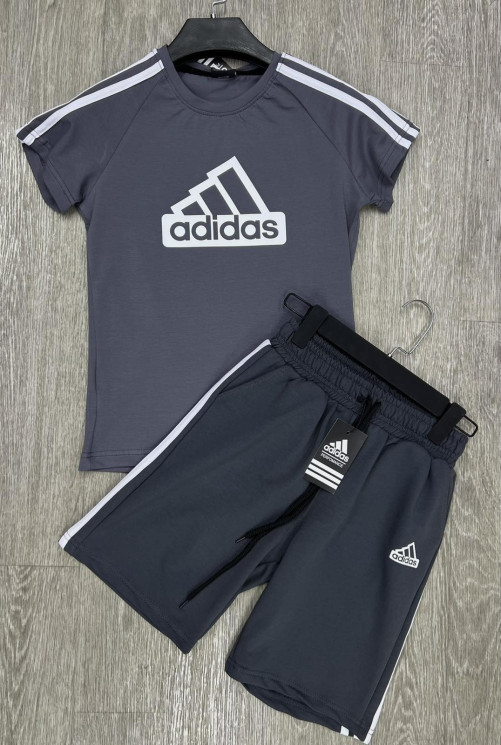 Спортивний костюм дитячий Adidas, турецька двунитка, пеньє, м.81-3/ 82-3 (Розмір: 13-17 років ), 4 кольори, в упаковці 5 шт. №330960 - 