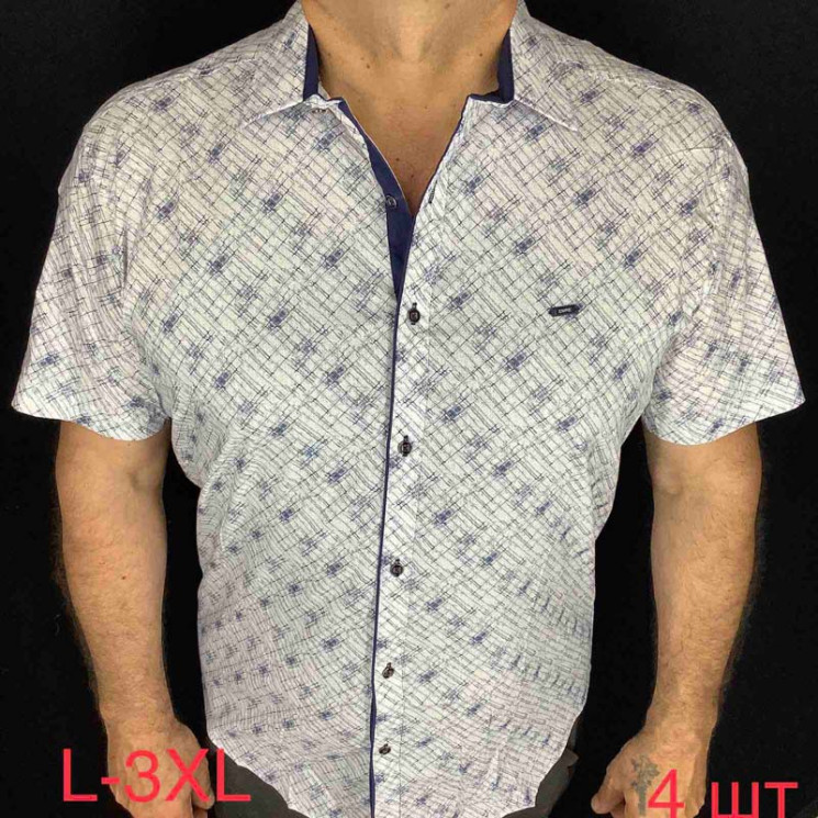 Сорочка Емре р L-3XL Чоловіча I1213 blue - Nadiyka BG/PO2161-2162