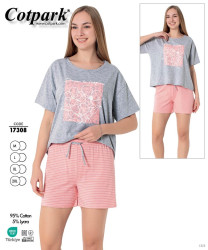 Домашній костюм жіночий "17308" коттон (р: М,L,XL,2XL) в упаковці 4 шт. №364611