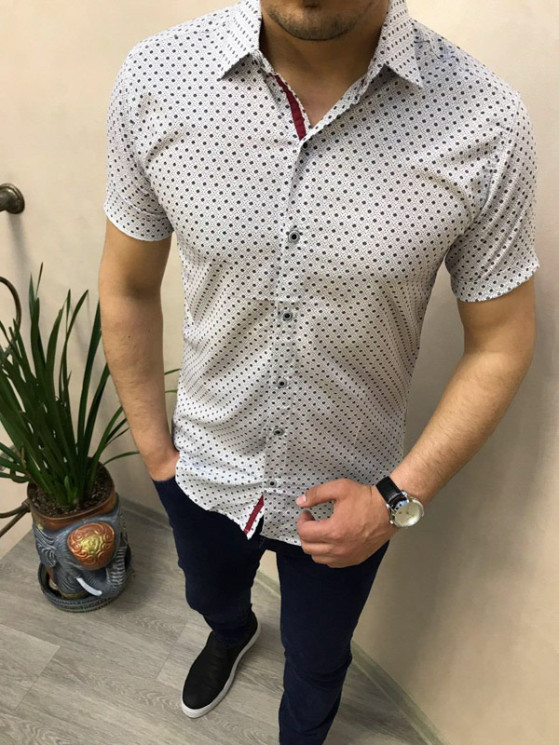 Сорочка No Brand р M-3XL Чоловіча R92 beige - NikNumbers SE1041-1042