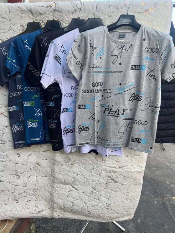 Футболка чоловіча, трикотаж (р. XL-3XL ), мікс кольорів, в упаковці 5 шт. №325647 - Vanda SE1013