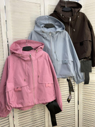 Вітровка жіноча "77965" плащівка (р: one size) 5 кольорів, в упаковці 4 шт. №387116