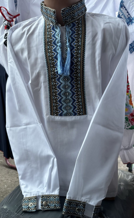 Вишиванка дитяча, паплін (розміри: зріст 122-152 ), в упаковці 6 штук №315663 - Delux 909