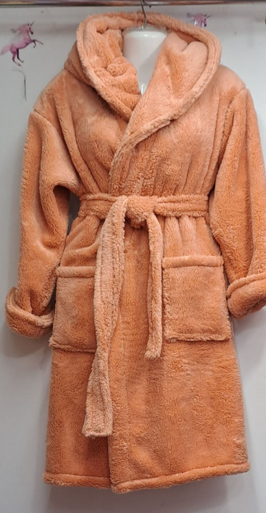 Халат жіночий, велсофт, м.814 (Розмір: 46-52), 3 кольори, в упаковці 4 штуки №321397 - 