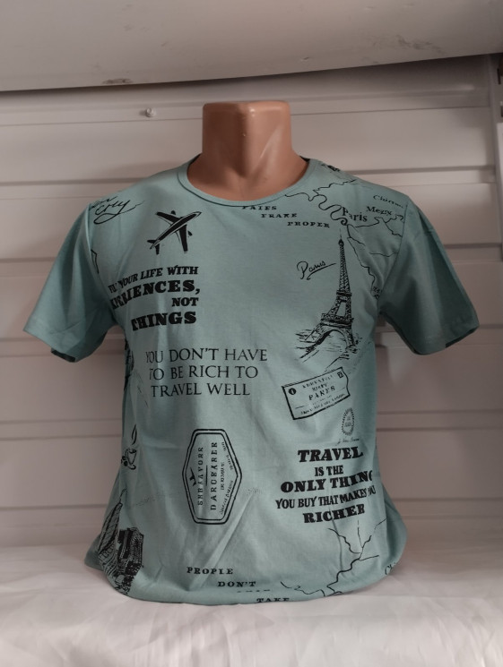 Футболка чоловіча котон (р: S-2XL)  4 кольора в упаковці 5 штук №762651 - Stinger WE1120