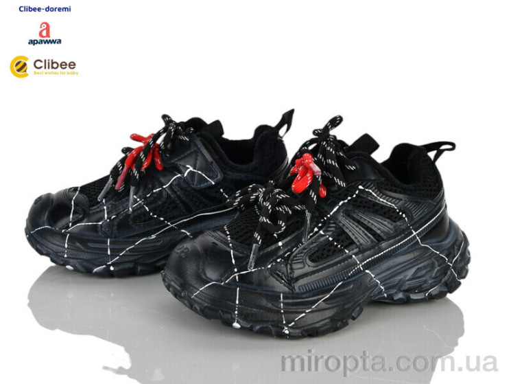 Кросівки B2990 black фліс р: 26-30, в упаковці: 5 пар, купити тільки гуртом - 1187054