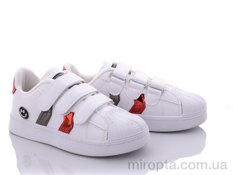 Кросівки Y26-B2109 white-red р: 32-37, в упаковці: 6 пар, купити тільки гуртом - 669091