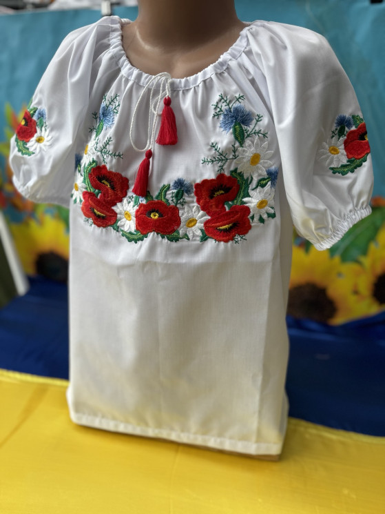 Вишиванка дитяча, паплін (розміри: зріст 98-116), в упаковці 4 штуки №311011 - Delux 909