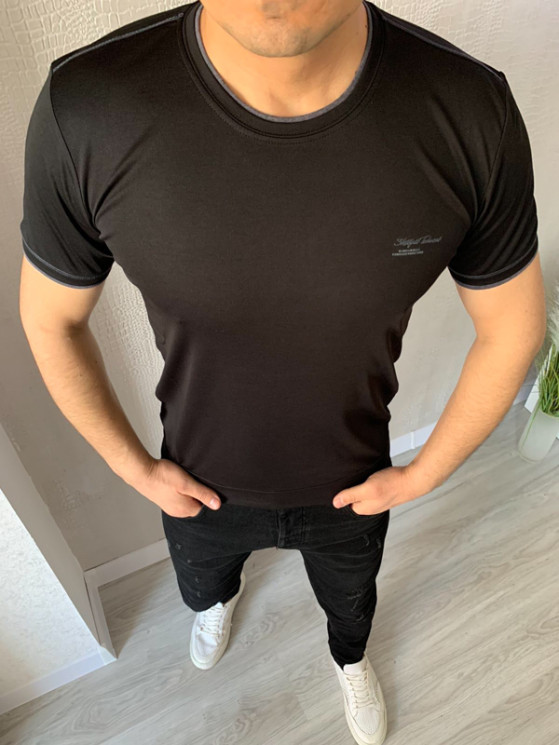 Футболка No Brand р M-2XL Чоловіча S2871 black - NikNumbers SE1041-1042