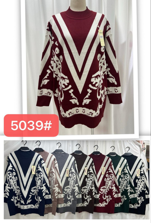 Светр жіночий кашемір м.5039 (р.56-60) мікс кольорів в упаковці 5 штук №759083 - Cute WE3128