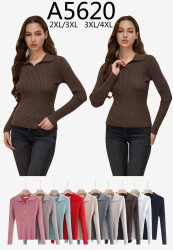 Светр жіночий, кашемір, м.A5620 (р. 2XL-4XL ), мікс кольорів, в упаковці 20 штук №338846