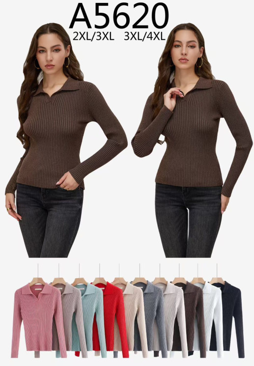 Светр жіночий, кашемір, м.A5620 (р. 2XL-4XL ), мікс кольорів, в упаковці 20 штук №338846 - Vanda SE1013