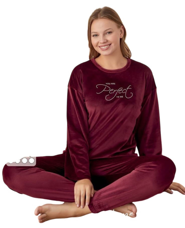 Піжама жіноча, велюр (р. M,L,XL,XXL), 3 кольори, в упаковці 4 шт. №319622 - 