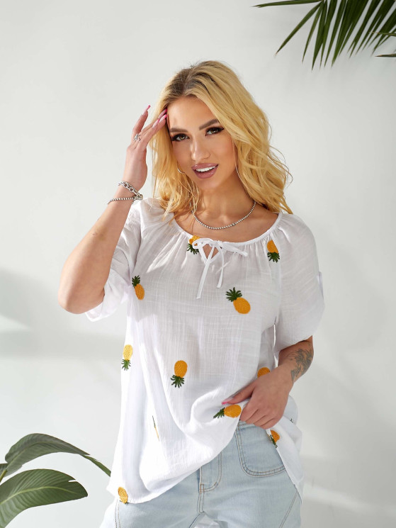Блузка жіноча,  м.371,  (Розмір: L-3XL)  в упаковці 4 штуки, №751914 - Coolme WE3111