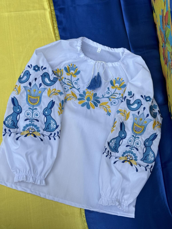 Вишиванка дитяча, паплін (розміри: зріст 98-116), в упаковці 4 штуки №307963 - Delux 909