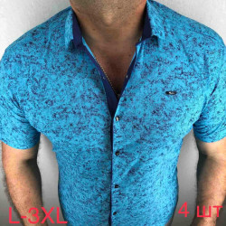 Сорочка Paul Semih р L-3XL Чоловіча M091 l.blue